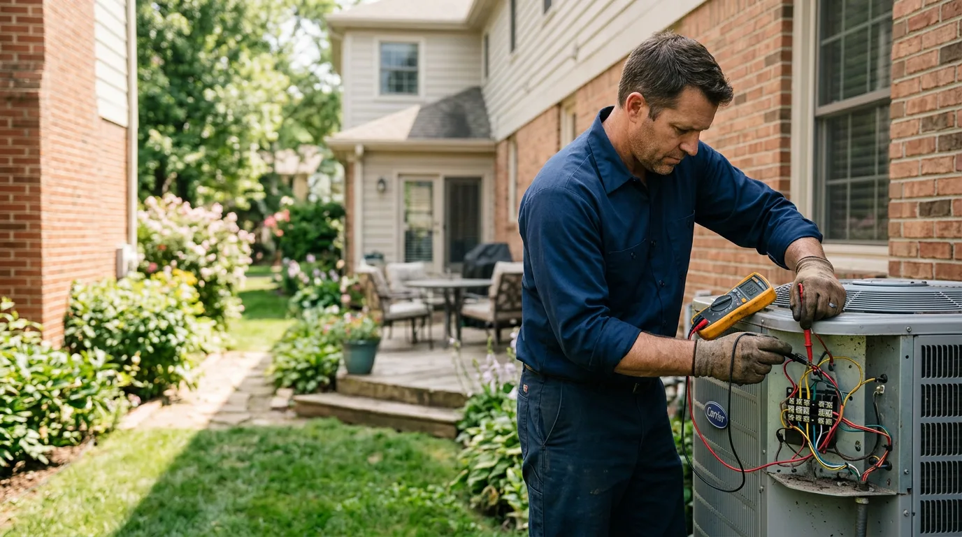 HVAC technician working near Sheldon, IL